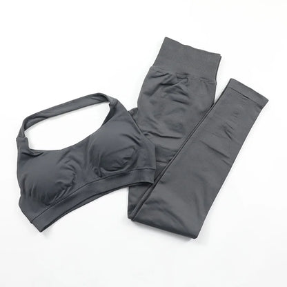 Yoga Sports Bra Leggings Gym Set Women's Seamless High ElasticBra Vest Buttock lift Shorts Set Daily Exercise Gym Sports Set